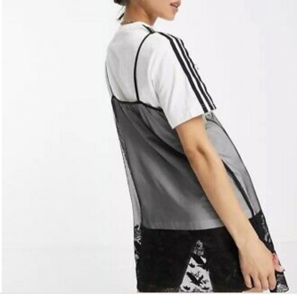 NWT ADIDAS X DRY CLEAN ONLY BANGKOK LACE T-SHIRT DRESS RARE! LIMITED EDITION - Picture 2 of 9
